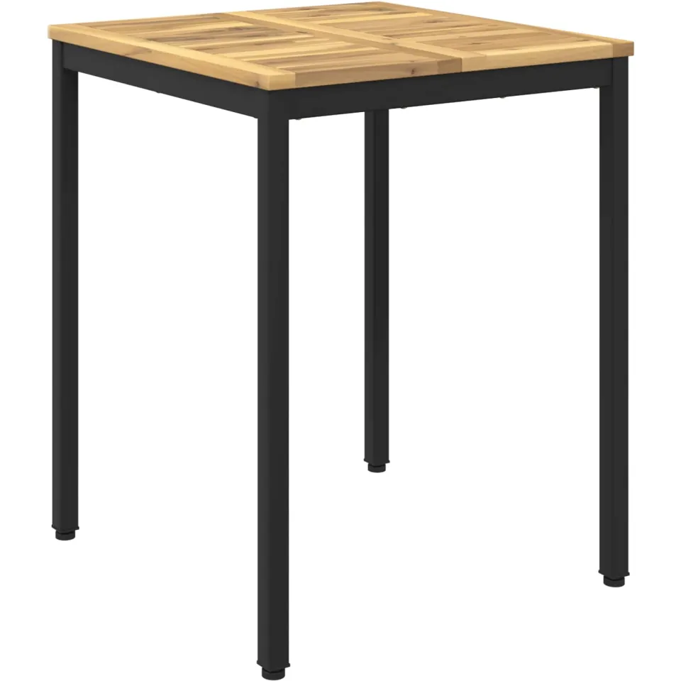 vidaXL Tuindiner tafel NAARDEN Whitewash en zwart 60 x 60,5 x 75 cm, foto 3