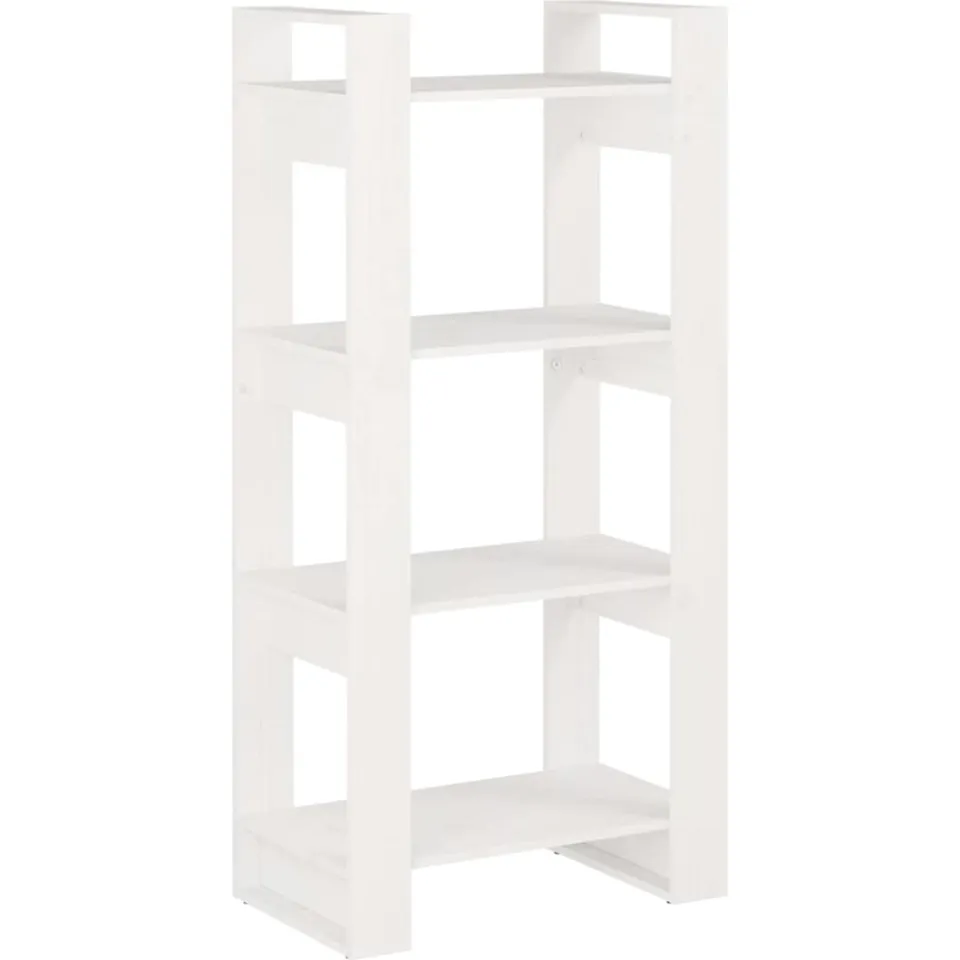 vidaXL Boekenkast/kamerscherm 60x35x125 cm massief hout wit