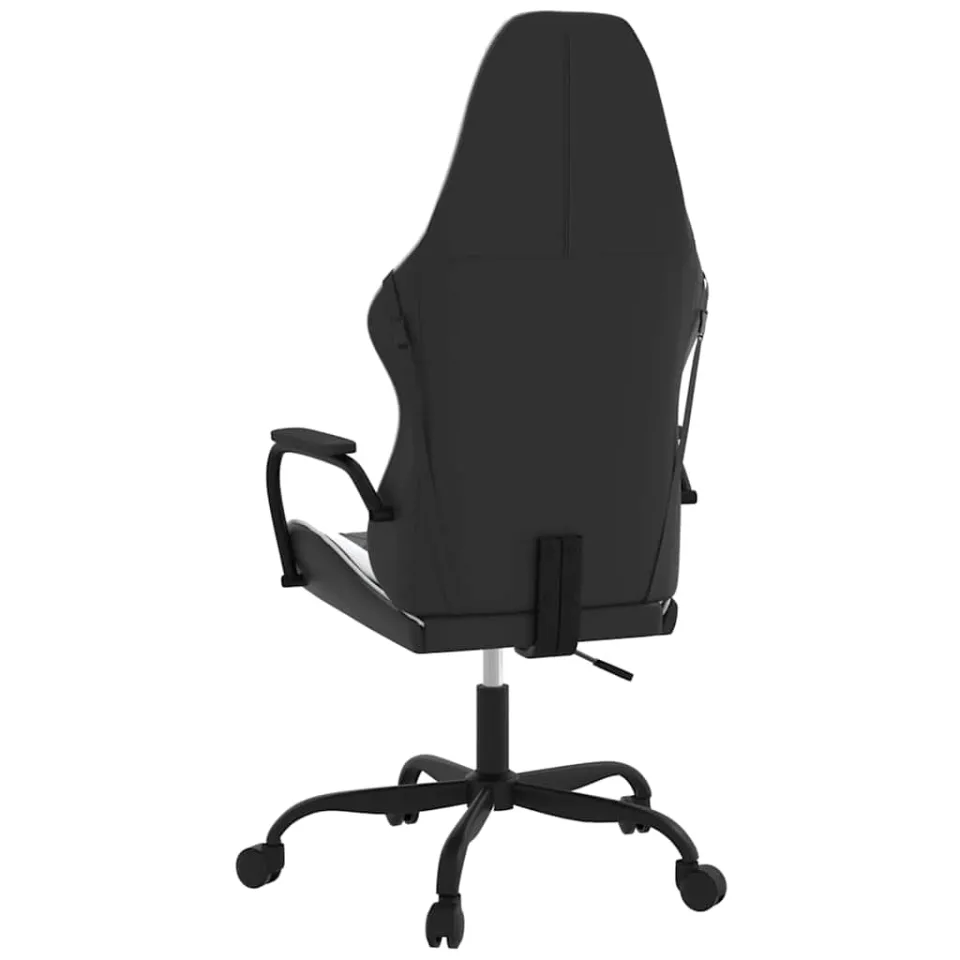 vidaXL Gamestoel kunstleer zwart en wit, foto 4