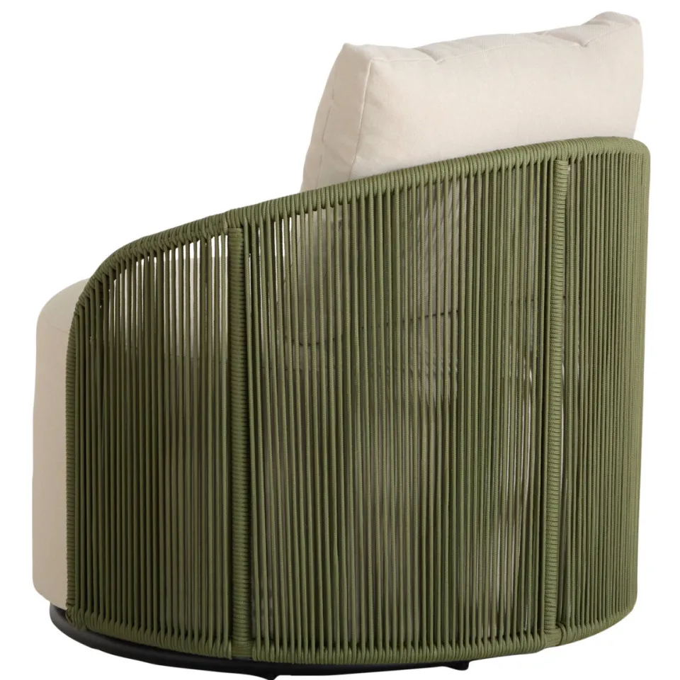 NOUS Garden draai fauteuil Valdi beige/ groen, foto 5