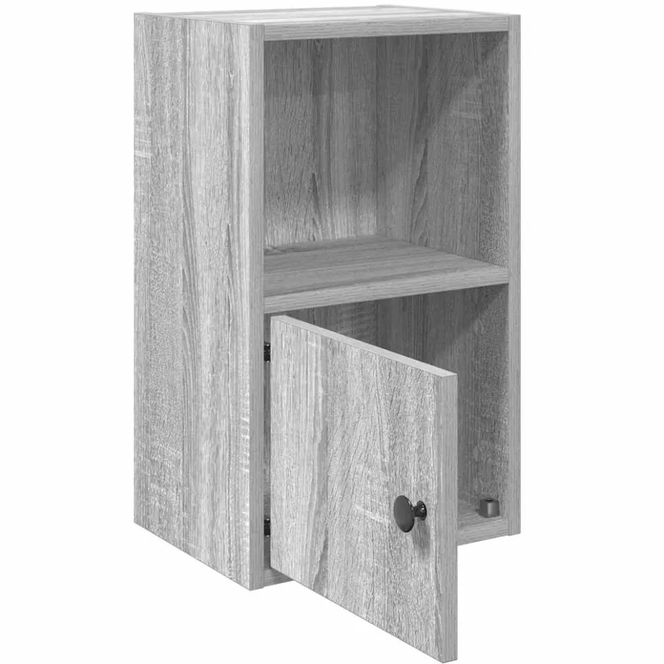 vidaXL Boekenkast 31x24x52 cm bewerkt hout grijs sonoma eikenkleurig, foto 4