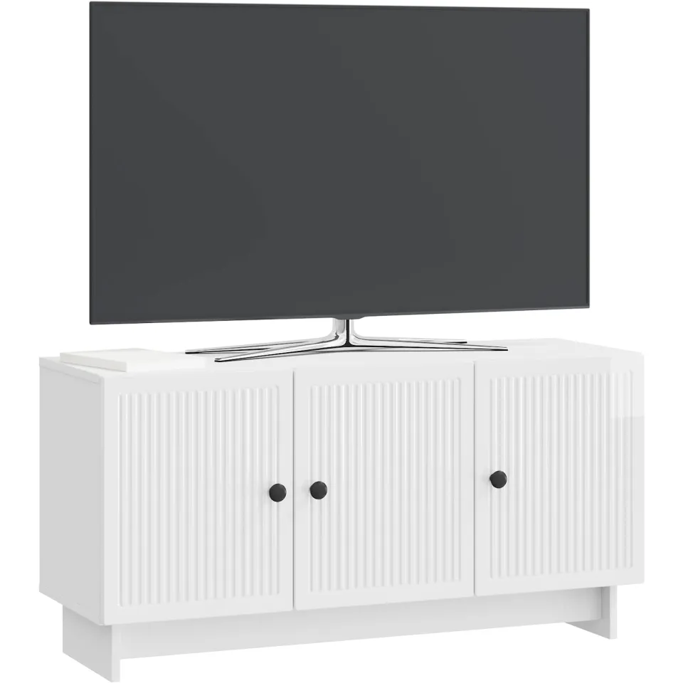 vidaXL TV-kast 99 x 34,5 x 50 cm Hoogglans Wit Bewerkt hout