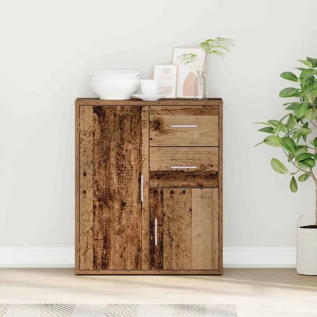 vidaXL Dressoir Oudhout 60 x 31 x 70 cm Bewerkt hout Bruin