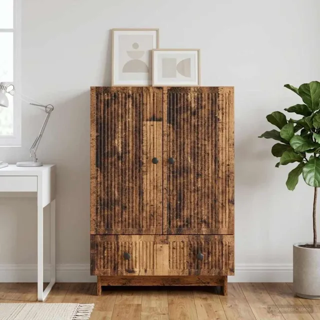 vidaXL Dressoir Oudhout 66 x 34,5 x 95 cm Geconstrueerd hout bruin, foto 2
