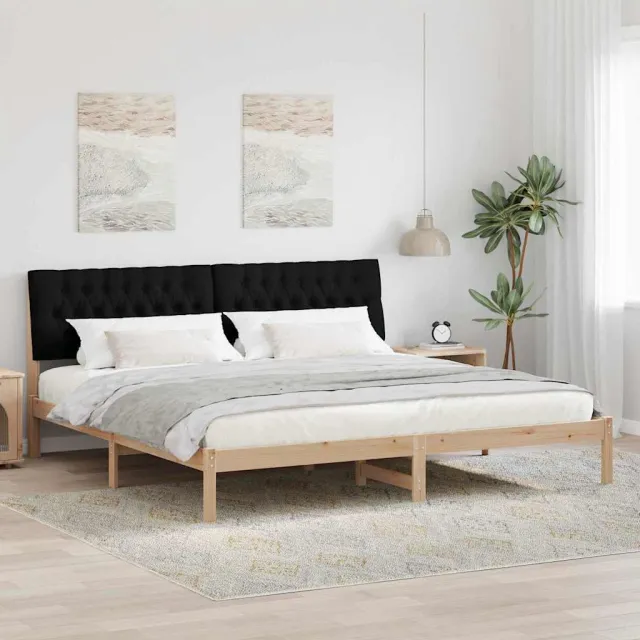 vidaXL Bedframe met Gevoerd Hoofdgedeelte Bruin 200 x 200 cm