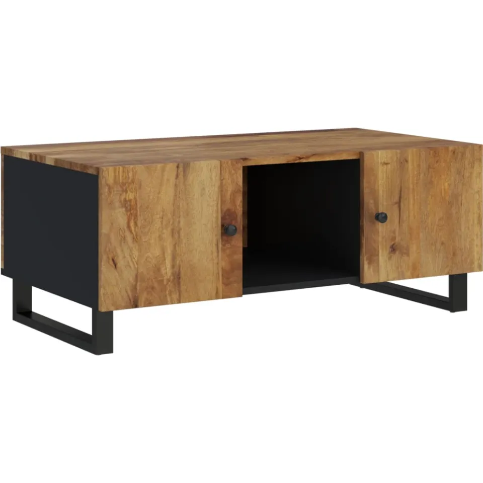 vidaXL Salontafel 100x54x40 cm massief mangohout en bewerkt hout bruin