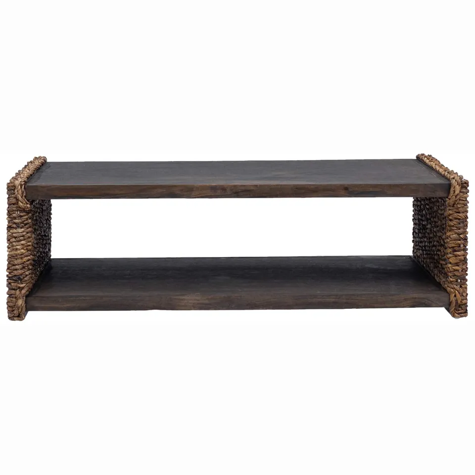 vidaXL Salontafel Naturel 110 x 55 x 35 cm Massief Mahoniehout, foto 4