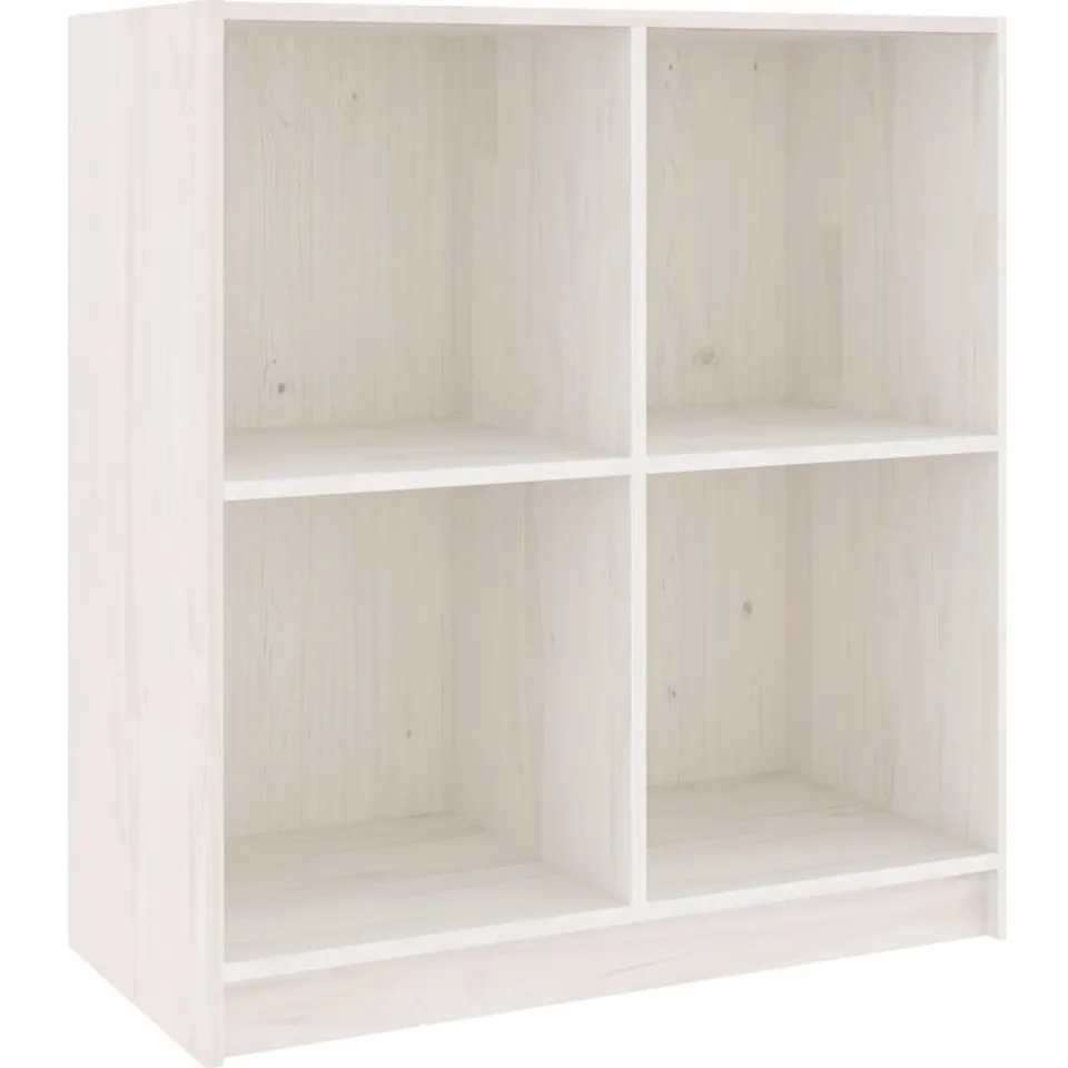 vidaXL Dressoir 70x33x76 cm massief grenenhout wit