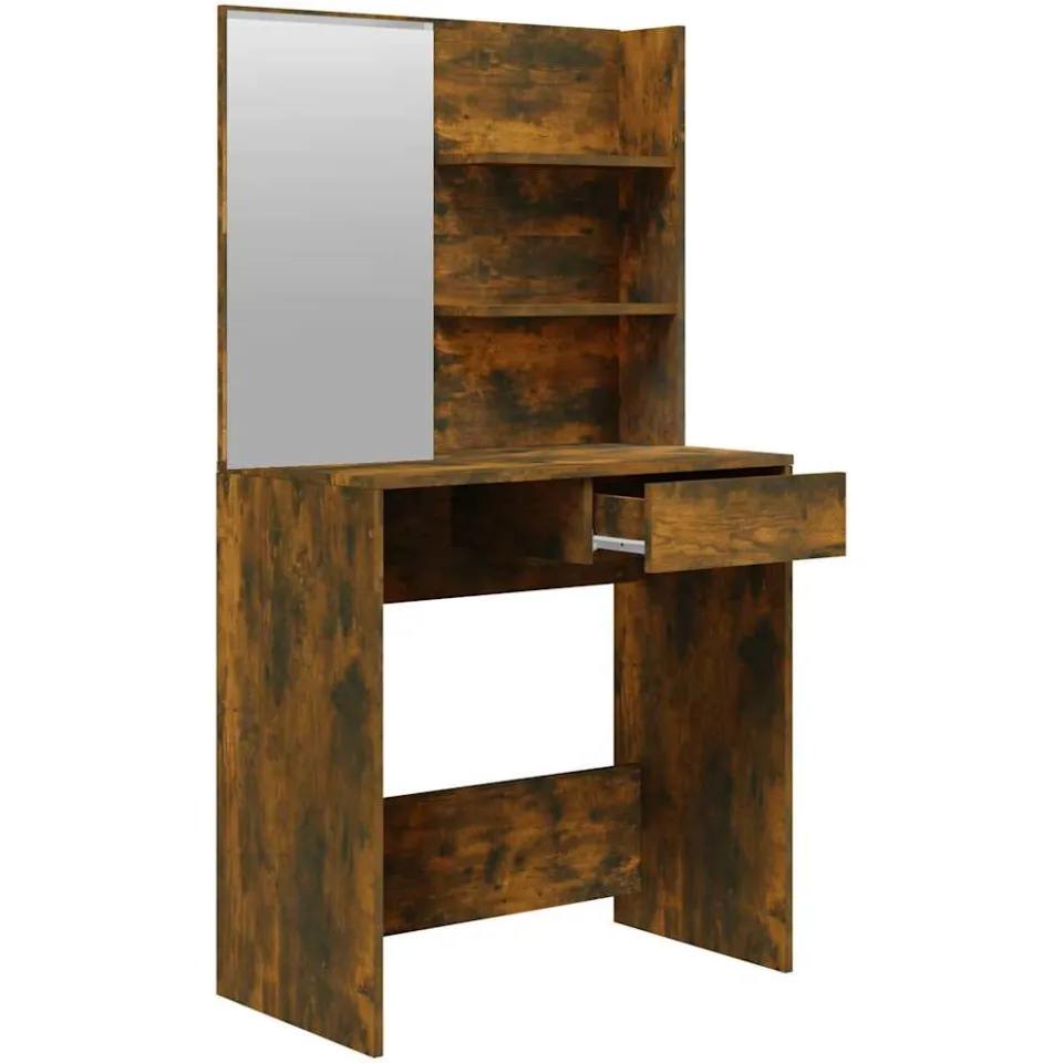 vidaXL Kaptafelset 74,5x40x141 cm gerookt eiken Bruin