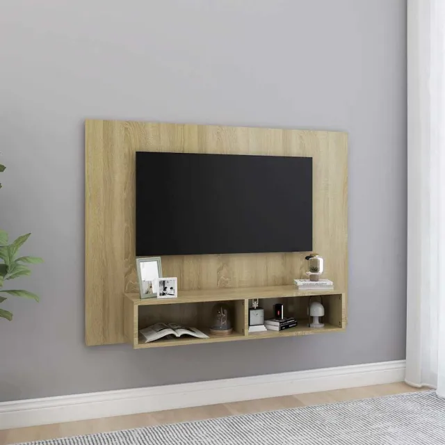 vidaXL Tv-wandmeubel 120x23,5x90 cm bewerkt hout sonoma eikenkleurig, foto 2