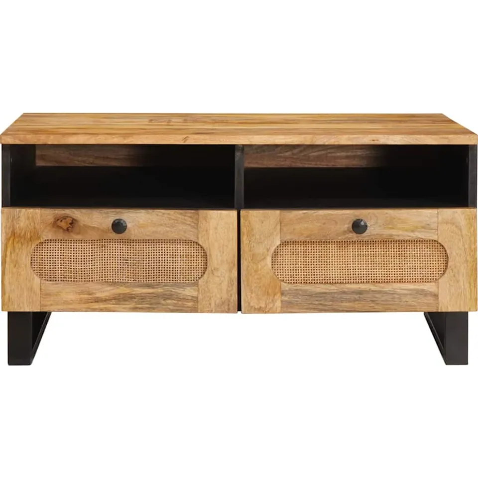 vidaXL Salontafel Artisan Eiken 80 x 54 x 40 cm Massief Mango Hout, foto 3