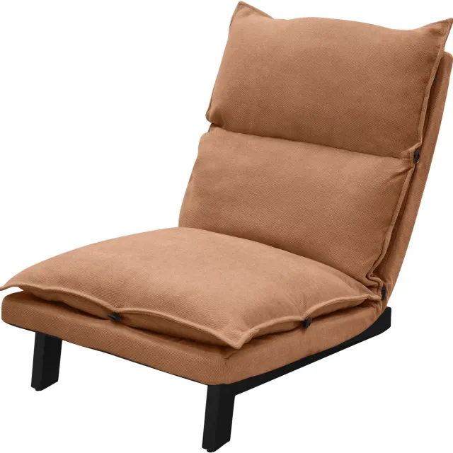 ml-design comfort vloerstoel bruin verstelbare rugleuning linnen hoes robuust metalen frame zitkussen voor op de grond lage loungebank ideaal als relaxzetel meditatiestoel en vloerkussen geschikt voor tv-gaming woonkamer buiten strand leesstoel