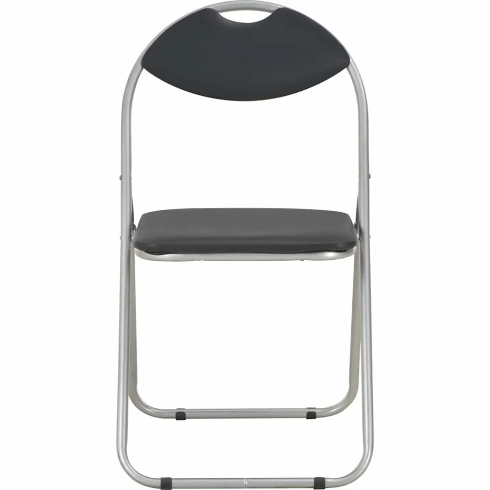 vidaXL Opklapbare stoelen, 2 stuks, zwart kunstleer, foto 3