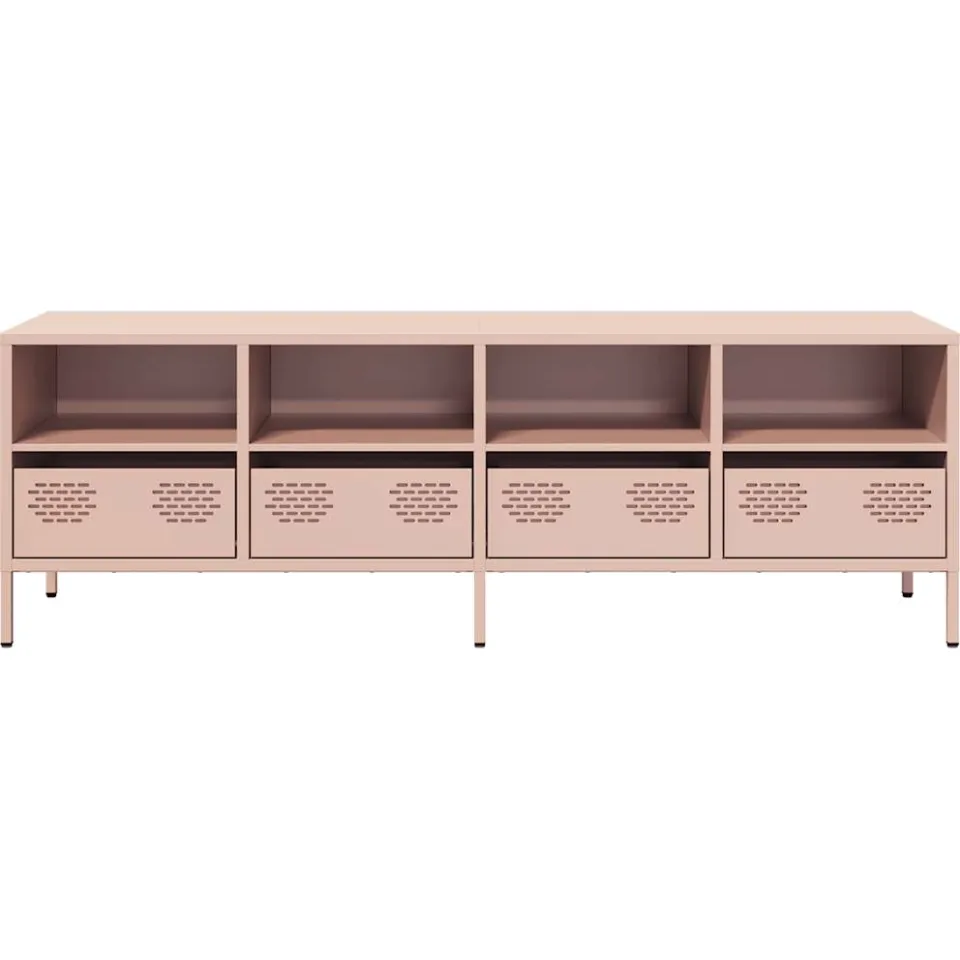 vidaXL Tv-meubel 135x39x43,5 cm koudgewalst staal roze, foto 4