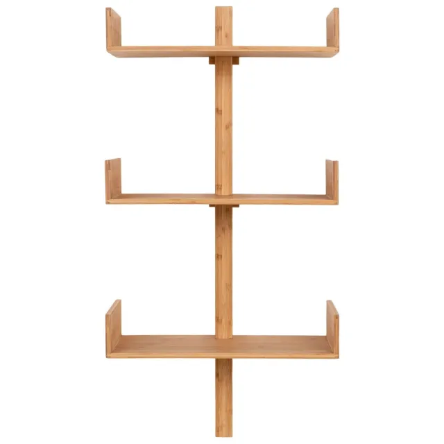 QUVIO Wandplank bamboe- Naturel - 50x102 cm - 3 planken Lichtbruin