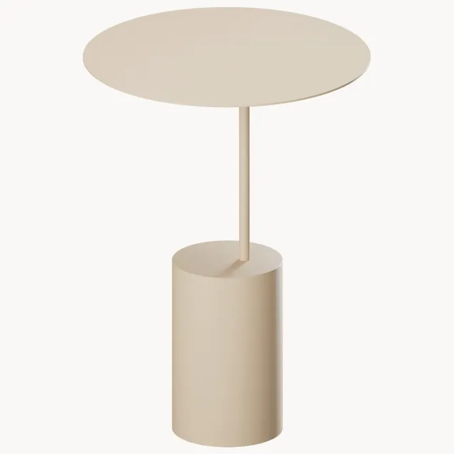 Metallbude Ronde bijzettafel Ciro Beige