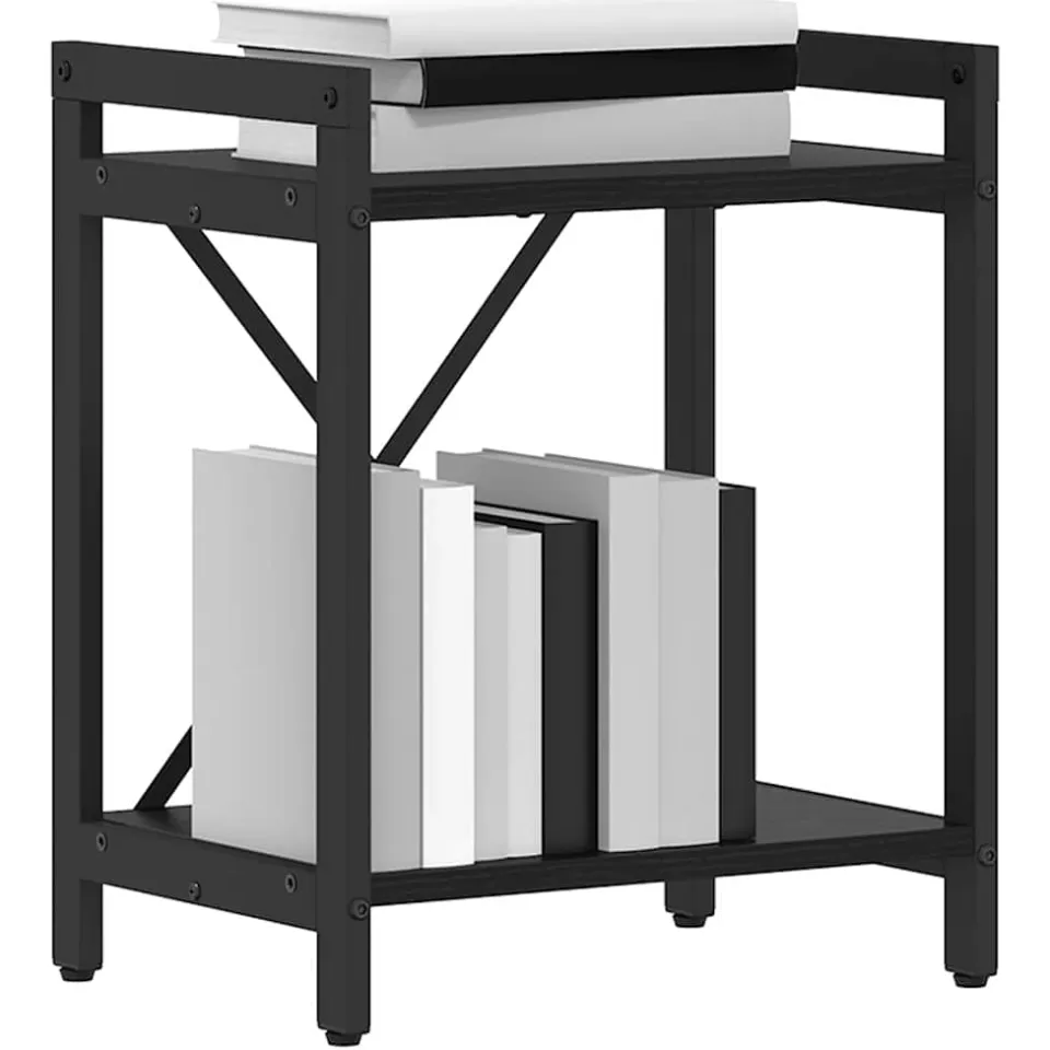 vidaXL Boekenkast 40 x 30 x 50 cm Bewerkt hout Zwart Eiken