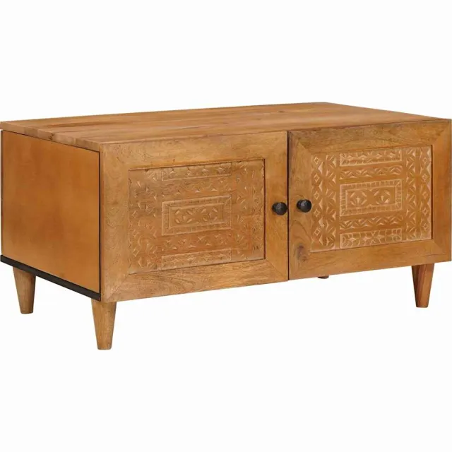 vidaXL Salontafel Licht Bruin 80 x 50 x 40 cm Bewerkt hout