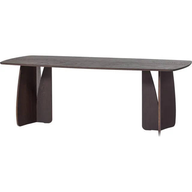 WOOOD Veere Eettafel - Massief Eikenhout - Naturel - 220 x 100 mystic brown