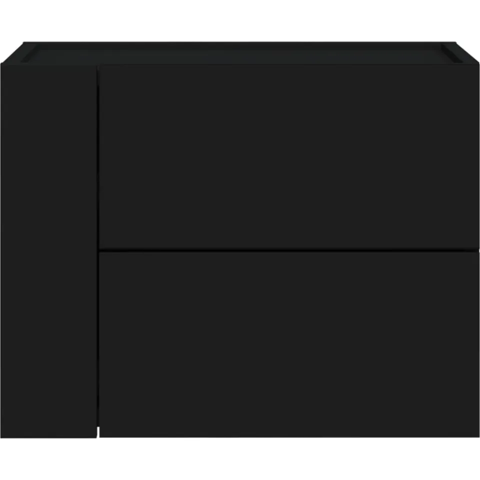 vidaXL Nachtkastjes wandgemonteerd 2 st 45x30x35 cm zwart, foto 4