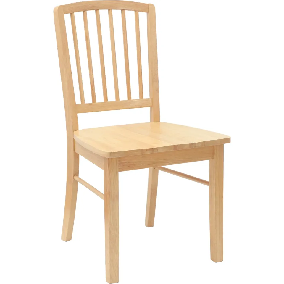 vidaXL Eettafelstoelen 2 st Massief Rubberhout Naturel, foto 4