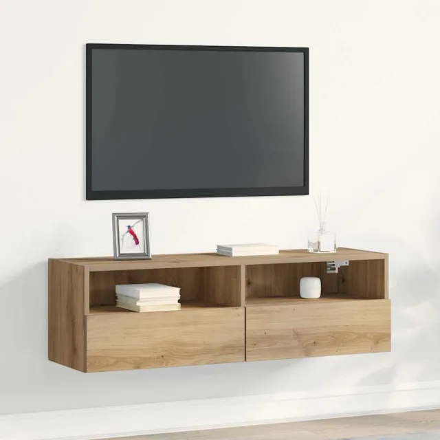 vidaXL TV Wandkast 100 x 30 x 30 cm artisanaal eikenkleurig Bruin