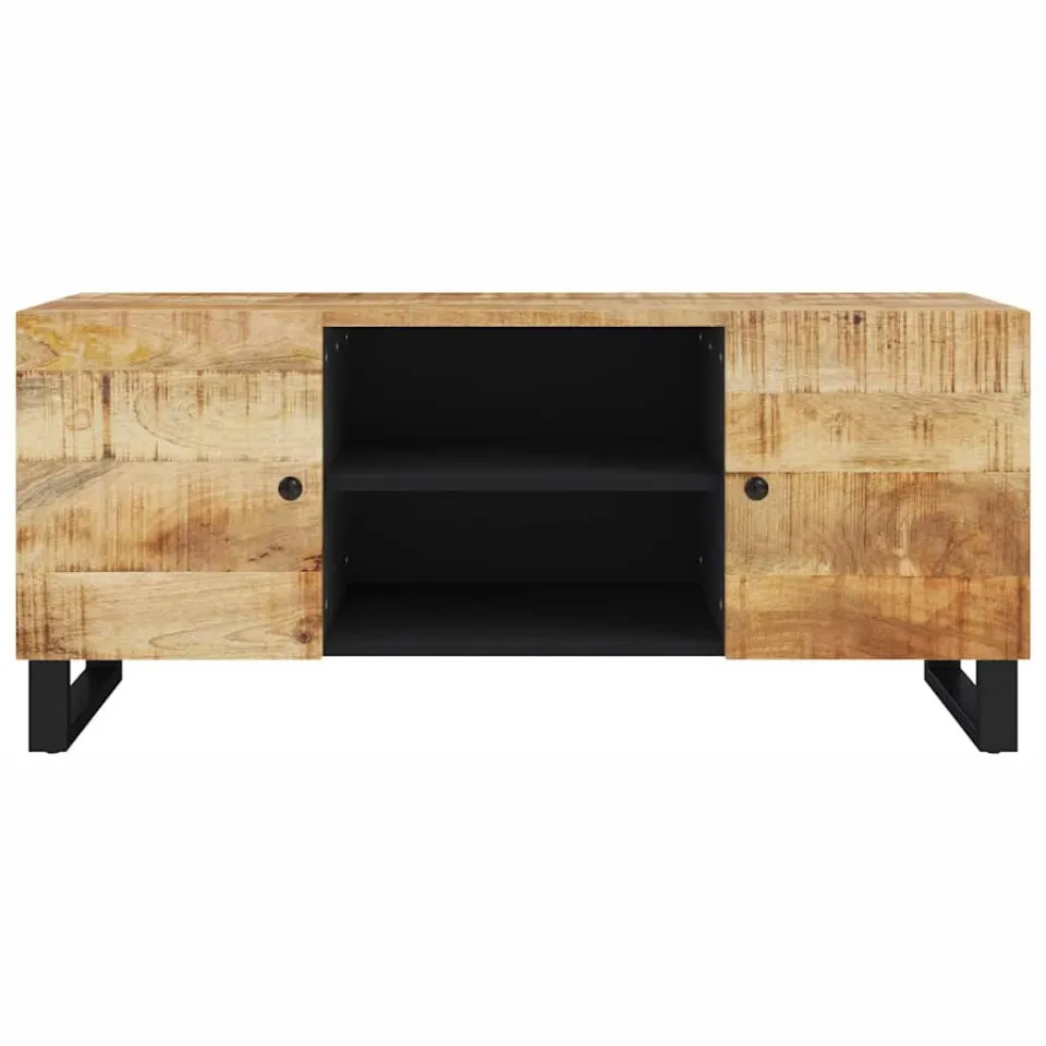 vidaXL Tv-meubel 105x33x46cm massief mangohout Zwart