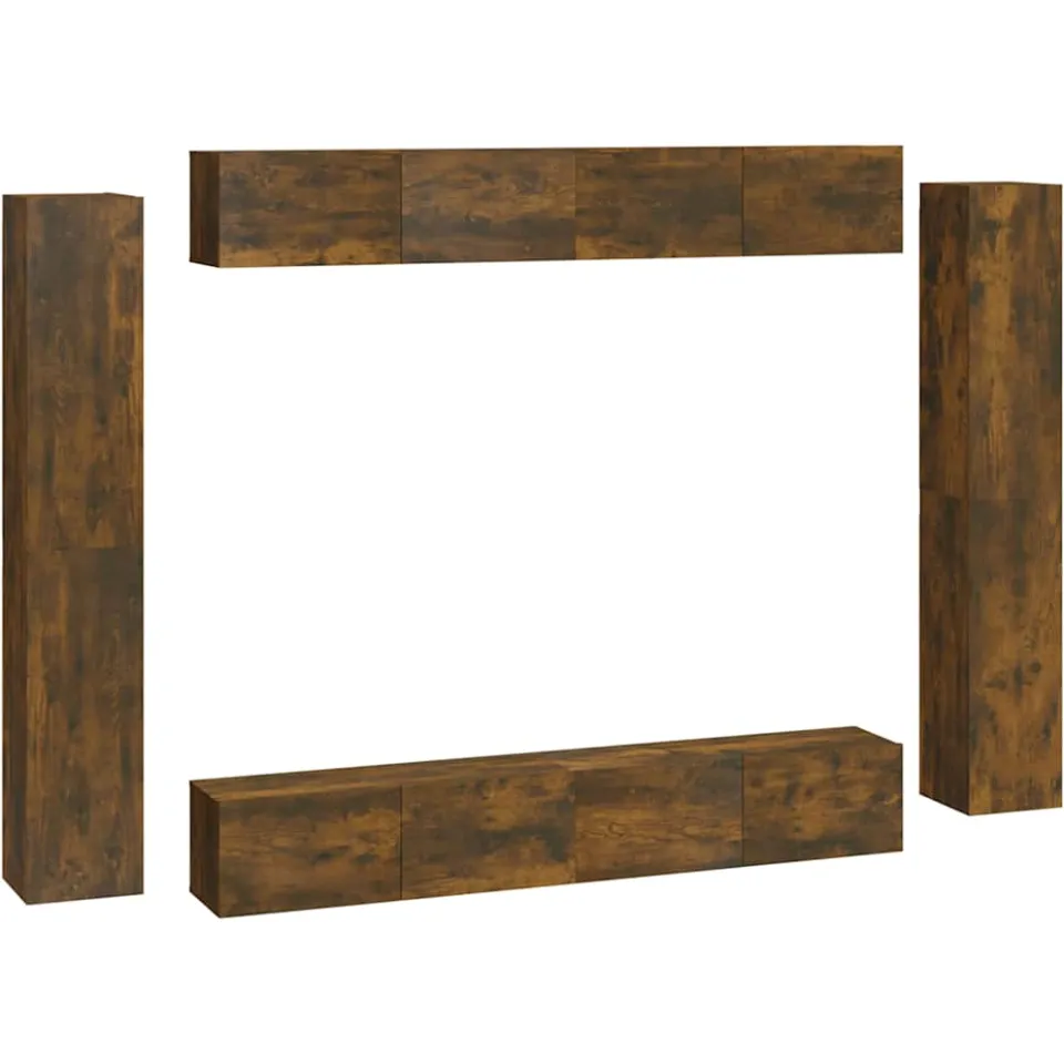 vidaXL 8-delige Tv-meubelset bewerkt hout gerookt eikenkleurig, foto 3