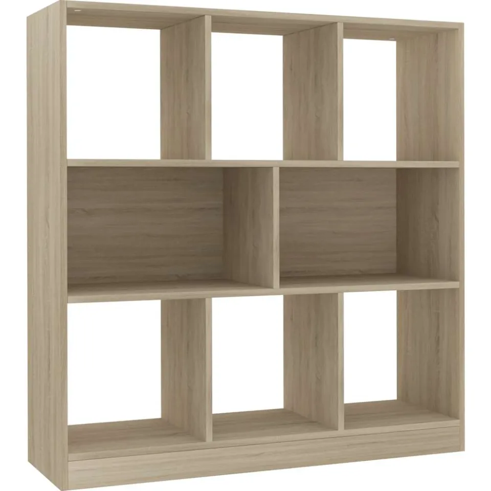 vidaXL Boekenkast 97,5x29,5x100 cm bewerkt hout sonoma eikenkleurig, foto 3
