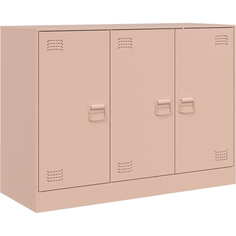vidaXL Dressoir 99x39x73 cm staal roze