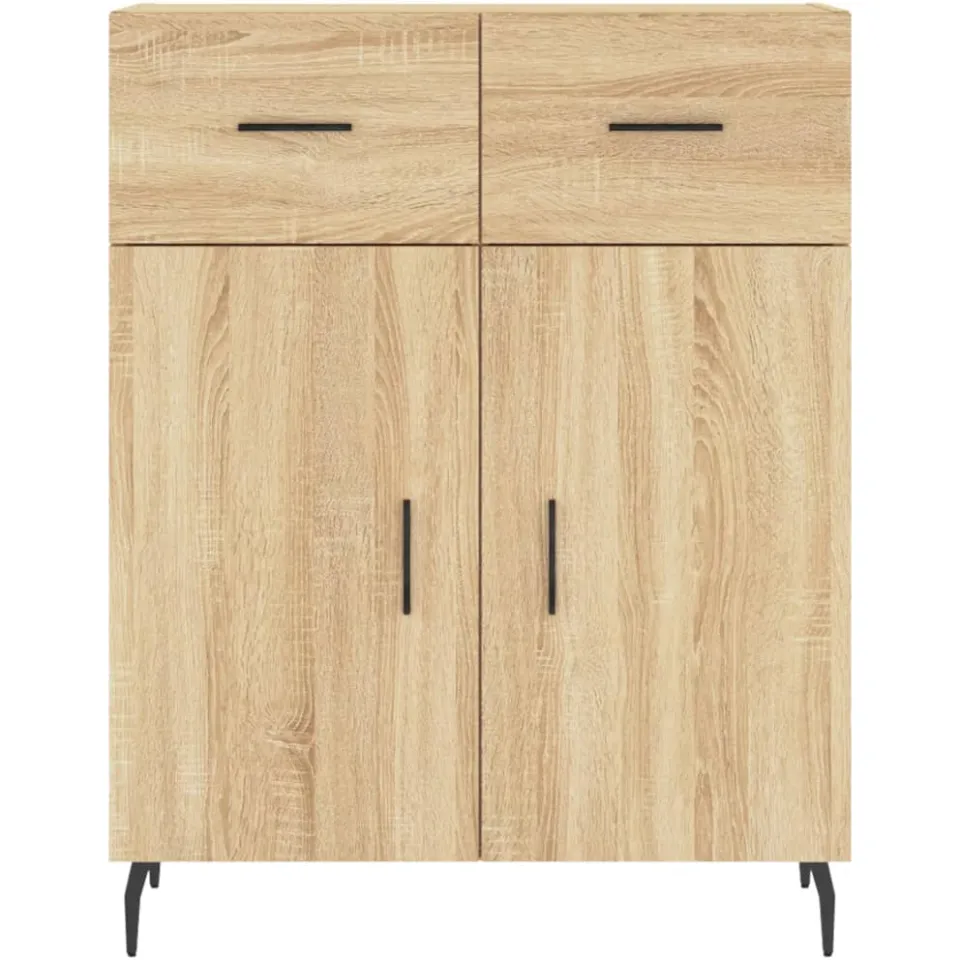 vidaXL Dressoir 69,5x34x90 cm bewerkt hout sonoma eikenkleurig, foto 4