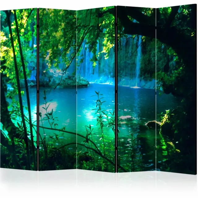 karo-art Vouwscherm - Kursunlu Waterval 225x172cm , gemonteerd geleverd, dubbelzijdig geprint(kamerscherm) Multikleur