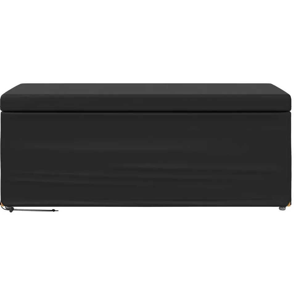 vidaXL Kruk Zwart 101 x 41 x 40 cm Nepleer en Gefabriceerd Hout
