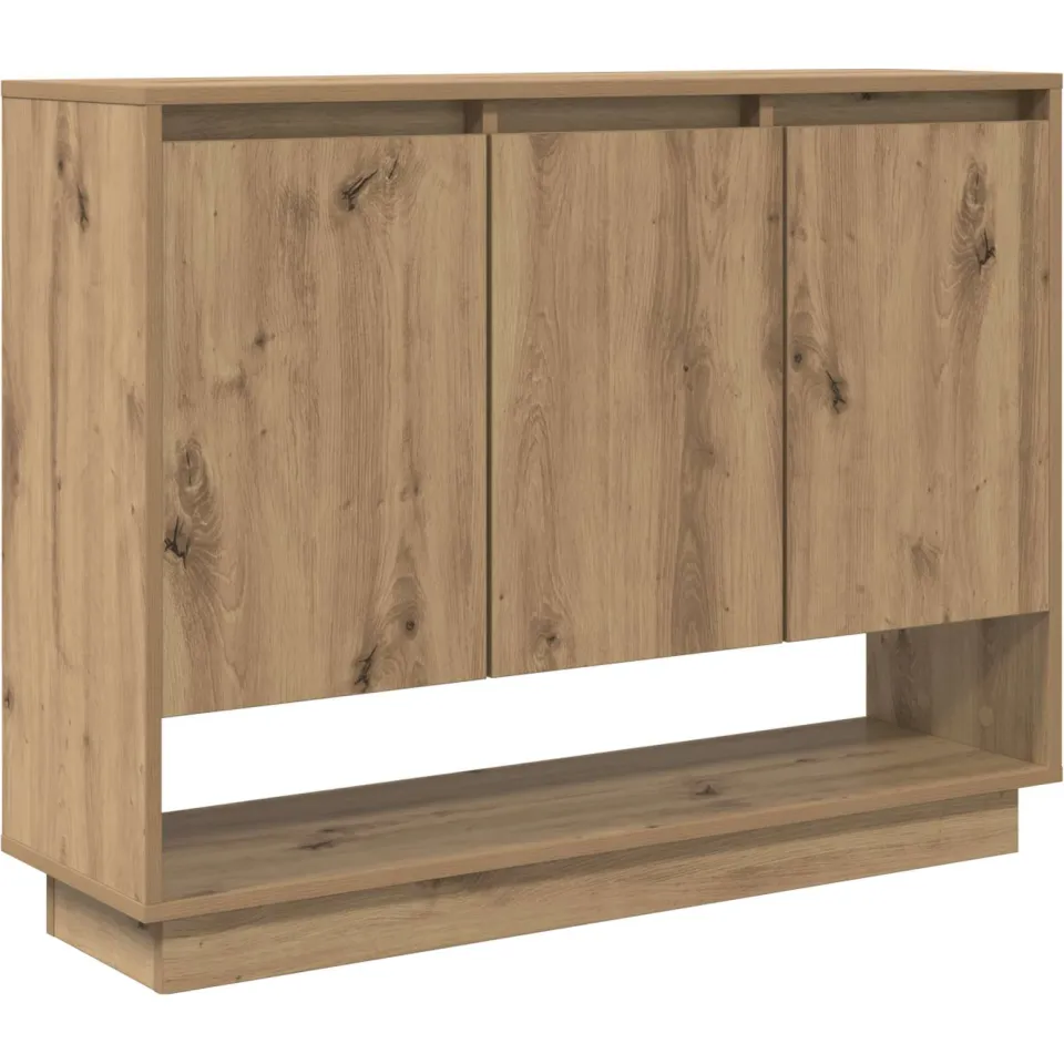 vidaXL Dressoir Artisan Eiken 97 x 29 x 75 cm Bewerkt hout, foto 3