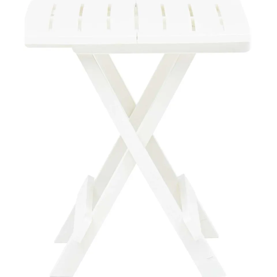 vidaXL Tuintafel inklapbaar 45x43x50 cm kunststof wit, foto 3
