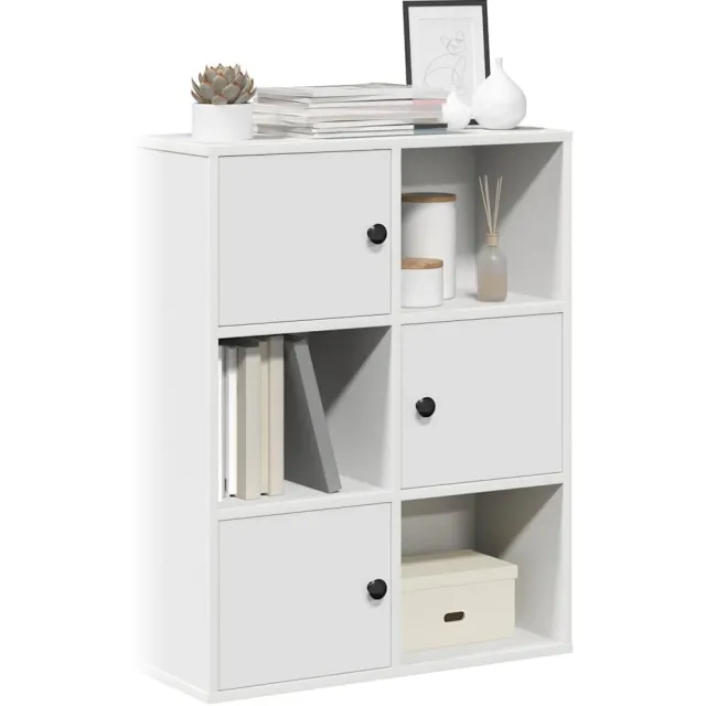 vidaXL Boekenkast 60x24x76,5 cm bewerkt hout wit