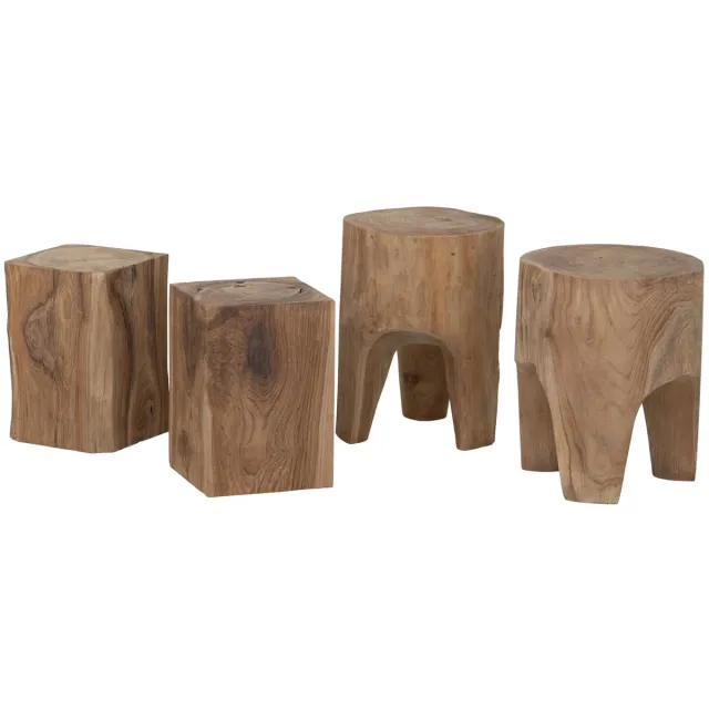 Must Living Side table Rio,38x25x25 cm, teakwood log Naturel