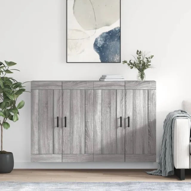 vidaXL Hangkasten 2 st bewerkt hout grijs sonoma eikenkleurig, foto 2