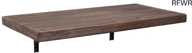 RFWR Inklapbare Wandtafel van Massief Hout - Ruimtebesparende Tafel 100 x 50 cm - Shabby Bruin donkerbruin