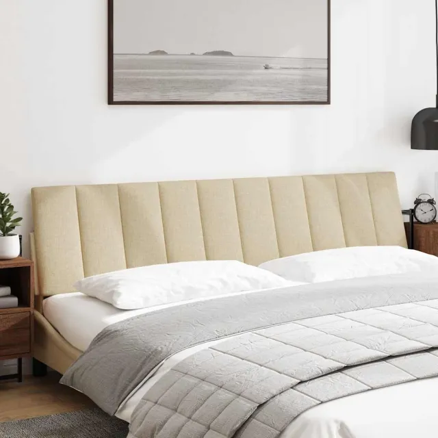 vidaXL Hoofdbordkussen "Hanko" 200 cm stof crèmekleurig