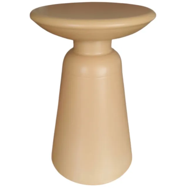 Mica Decorations Bijzettafel creme-koffie kleur H46 x D30cm creme -koffie