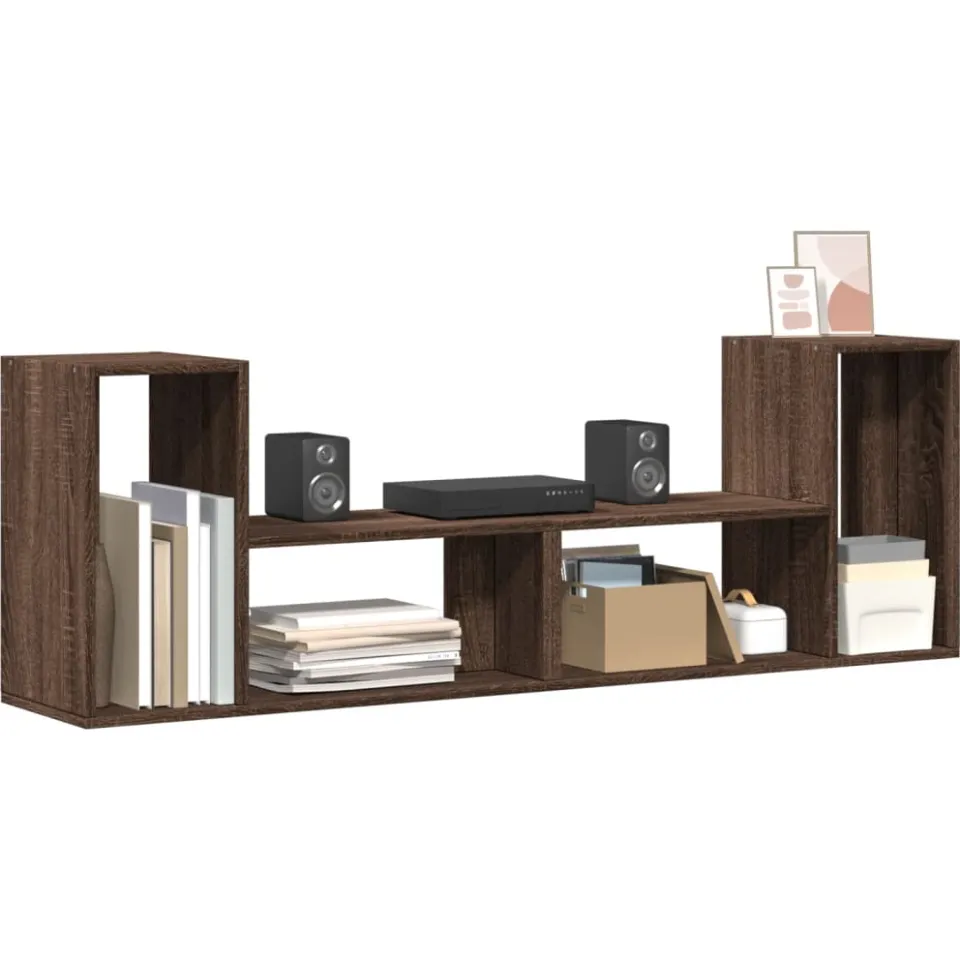 vidaXL Tv-meubelen 2 st 75x30x50 cm bewerkt hout bruin eikenkleurig