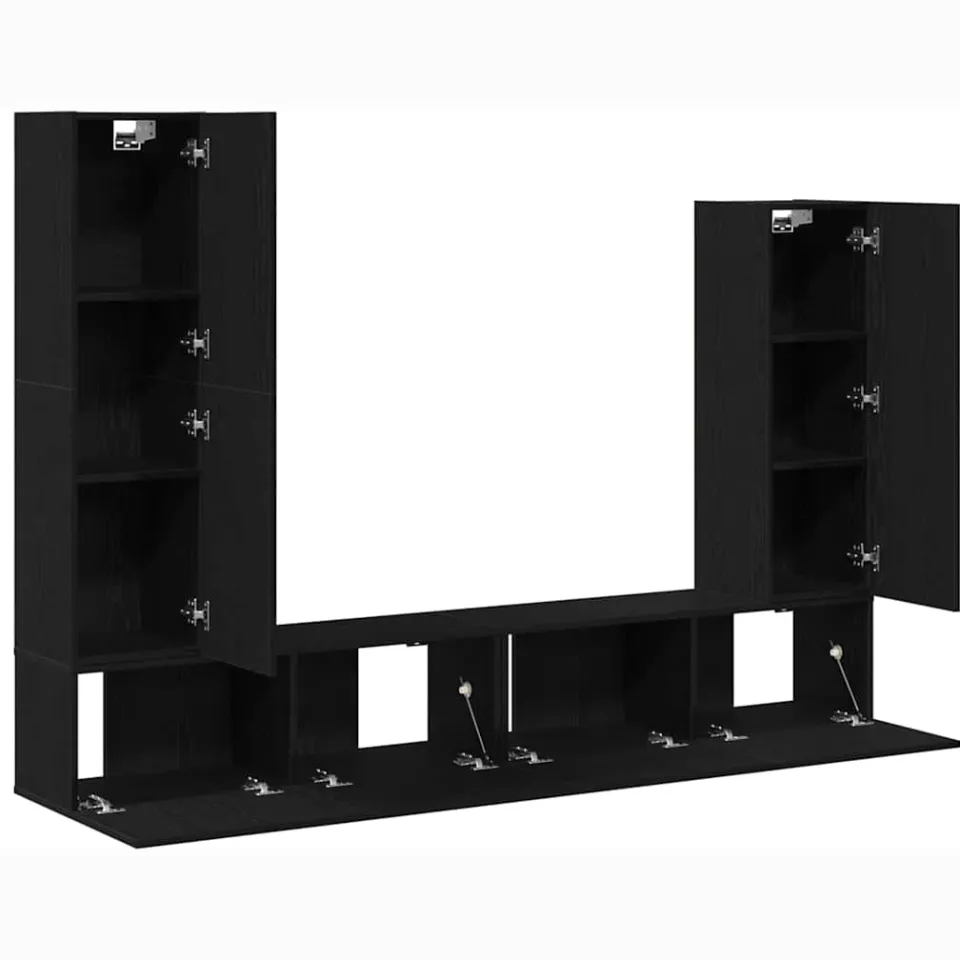 vidaXL Tv-meubelset 6 st 30,5 x 30 x 110 cm Zwart Eiken, foto 4