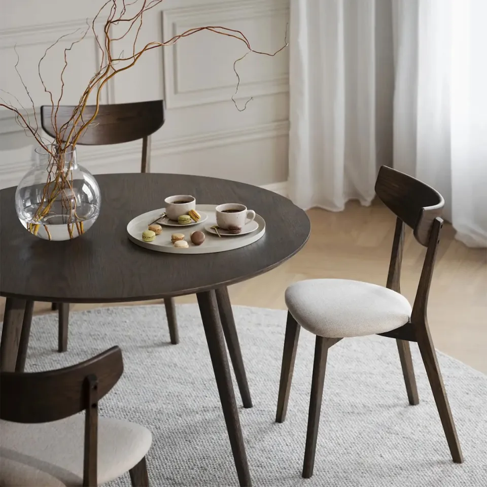 Rowico Home Yumi houten eettafel donker eiken - Ø115 cm, foto 3