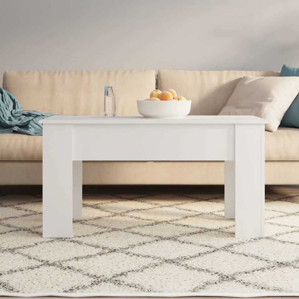 vidaXL Salontafel 101x49x52 cm bewerkt hout wit, foto 3