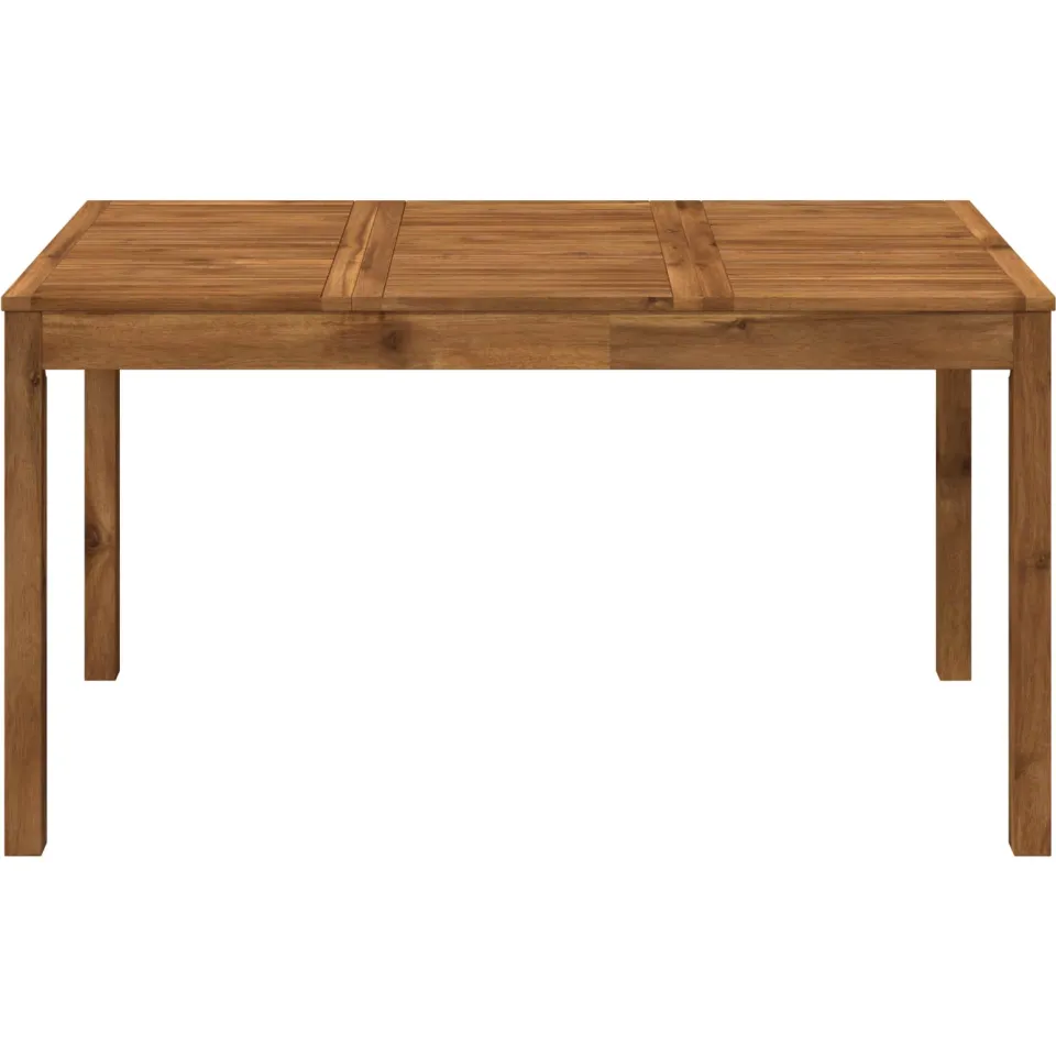 vidaXL Tuindiner tafel LAREN Naturel 141 x 80,5 x 75 cm Bruin