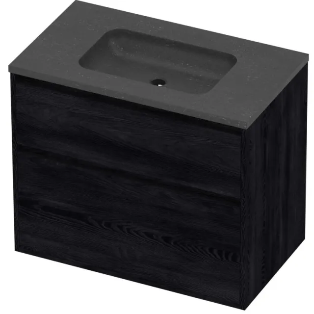 Proline Rollo Badmeubelset Hardsteen Elegant 80x46x67 cm Blue Stone Black Oak