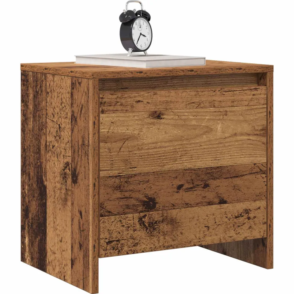 vidaXL Nachtkastje Oudhout 45 x 34 x 44,5 cm Bewerkt hout Bruin