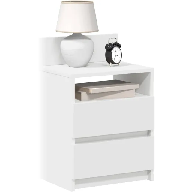 vidaXL Nachtkastjes 2 st met 2 lades 40x33x60 cm wit