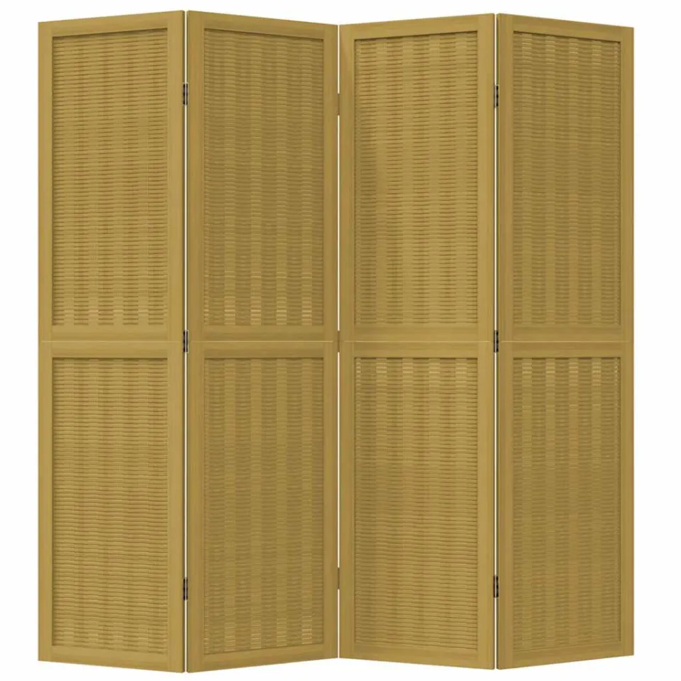 vidaXL Kamerscherm met 4 panelen massief paulowniahout bruin, foto 4